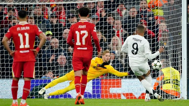 Kylian Mbappe misses penalty and Real Madrid loses ground in Champions League