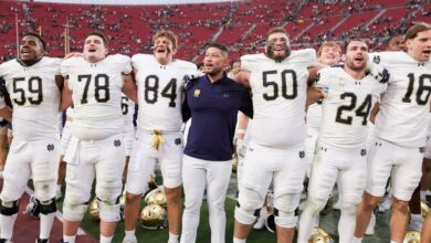 Indiana at Notre Dame in CFP will be teams’ 1st meeting since ’91, winner gets Georgia in Sugar Bowl