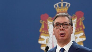 Serbia’s president says he won’t flee his country like Syria’s Assad did despite growing protests