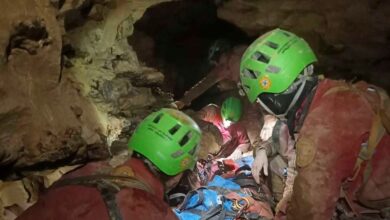 Injured spelunker carried to safety in northern Italy after being trapped for 75 hours