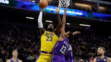 Another record for LeBron James in the Lakers’ 113-110 victory over the Kings