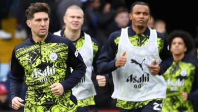 Man City defender John Stones injured in loss to Aston Villa