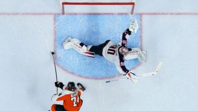 Tippett’s OT goal and 4-point game powers the Flyers to a 5-4 comeback win over the Blue Jackets