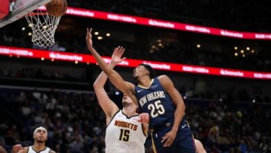 Jokic overcomes slow start for triple-double in the Nuggets’ 132-129 OT win over the Pelicans