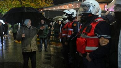 Albania opposition activists rally on streets of Tirana to demand government steps aside