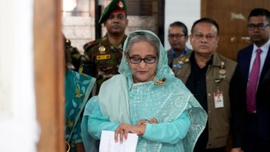 Thousands march in Bangladesh calling for the ousted prime minister’s prosecution