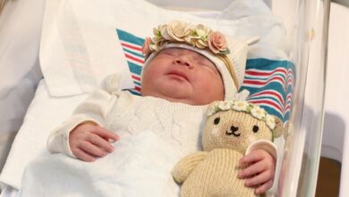 Long Island’s likely first baby of 2025, girl Gulbano Khan, born in Huntington Hospital at 12:10 a.m.