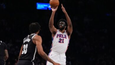 Embiid powers 76ers to a 123-94 victory over the short-handed Nets