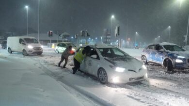 Heavy snow brings widespread disruption across the UK