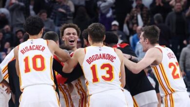 Trae Young’s 49-foot buzzer-beater lifts Hawks to a 124-121 win over the Jazz