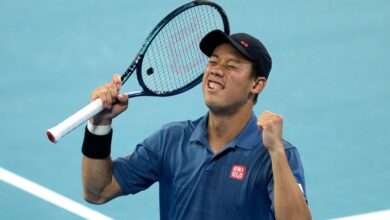 Nishikori saves 2 match points to advance in his Australian Open comeback