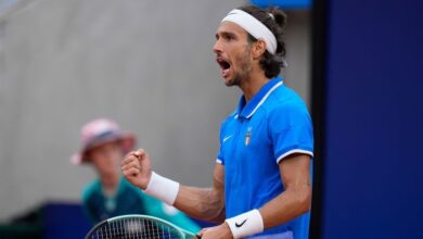 Lorenzo Musetti’s man bun is gone at the Australian Open, but he still manages to win by a hair