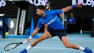 Novak Djokovic has trouble with his body and a fan but moves into the Australian Open’s 4th round