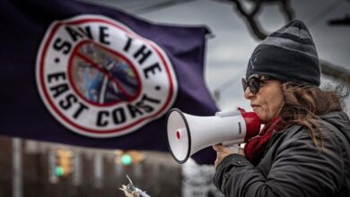 Offshore wind opponents rally in Long Beach, Island Park