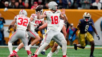 Ohio State QB Will Howard sets CFP title-game record with 13 straight completions vs Notre Dame