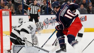 Marchenko’s overtime goal helps Blue Jackets to a 3-2 win over the Kings