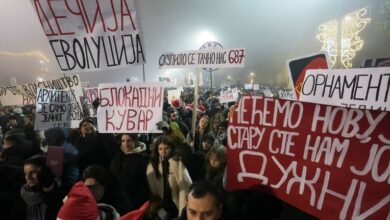 Instead of partying, thousands turn New Year celebration into anti-government protest in Serbia