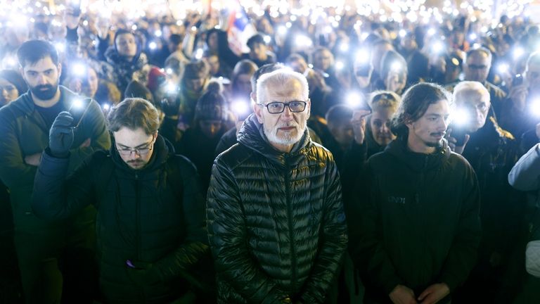 Serbian students hold overnight bridge blockade 3 months since deadly canopy collapse