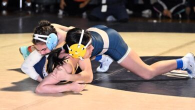 Bethpage girls wrestling’s Gabrielle Severin pins down 114-pound title at first Nassau championships