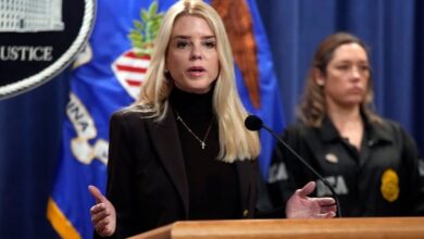 Attorney General Pam Bondi rails against New York leaders as she announces immigration lawsuit