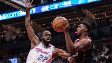 Tyler Herro scores 28 points as Heat beat Raptors 120-111 in overtime to snap 4-game skid