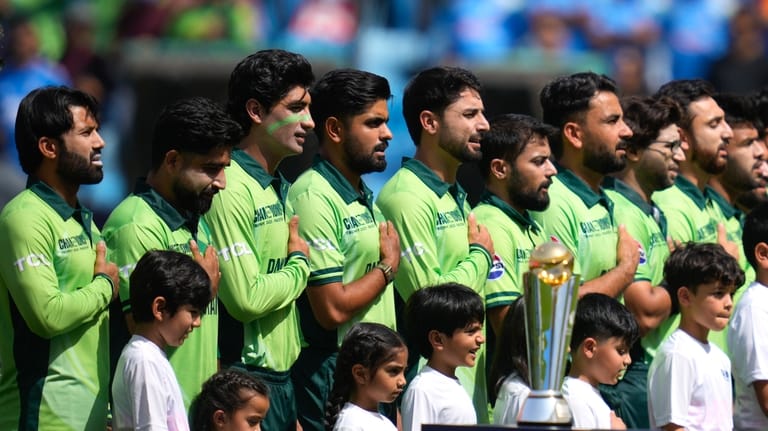 Pakistan wins toss and bats against India in Champions Trophy game at neutral venue