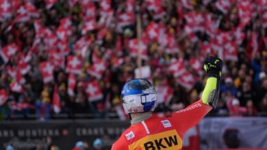 Odermatt edges Monney to win a World Cup super-G in another 1-2 for dominant Swiss men’s ski team