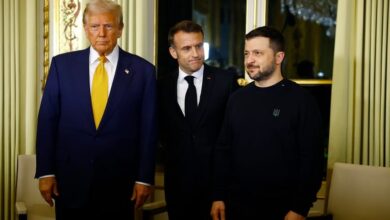 The leaders of France and Britain head to Washington to urge Trump not to abandon Ukraine