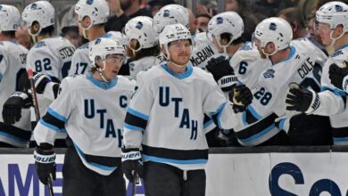 Crouse lifts Utah past Blackhawks 2-1 for third straight home win