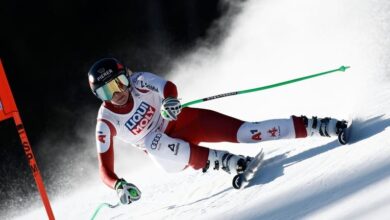 Austrian skier Huetter wins World Cup downhill, world champion Johnson finishes 3rd