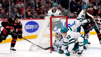 Healthier Senators beat Sharks 5-3, snap five-game losing skid