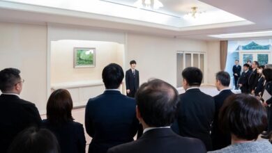 Japan’s prince, the second in line to the throne, holds a debut news conference