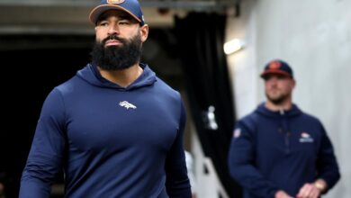 Broncos part ways with assistant Michael Wilhoite after he’s accused of punching a police officer