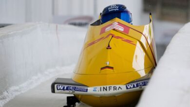 Germans hold 1-2-3 spots midway through 2-man world bobsled championship, with US in medal hunt