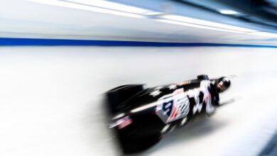 Love the leader entering the final run of women’s monobob world championship at Lake Placid