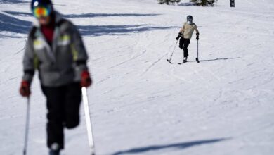 Ukrainian war veteran amputees learn adaptive skiing in Oregon