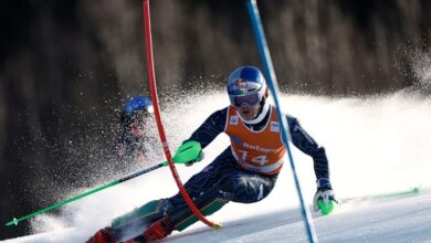 World champ Meillard leads season’s penultimate World Cup slalom ahead of Pinheiro Braathen