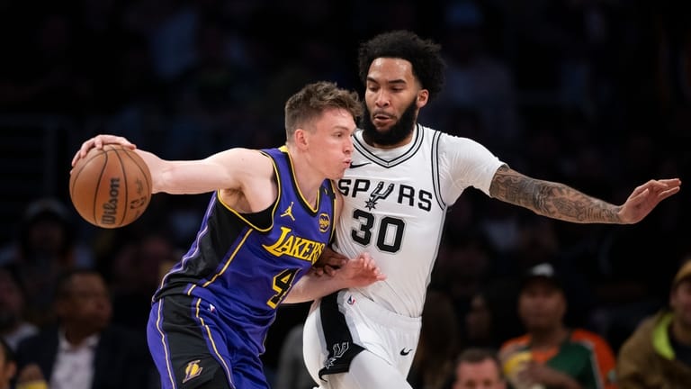 Reaves scores 30 points, Doncic just misses triple-double in Lakers’ 125-109 win over Spurs