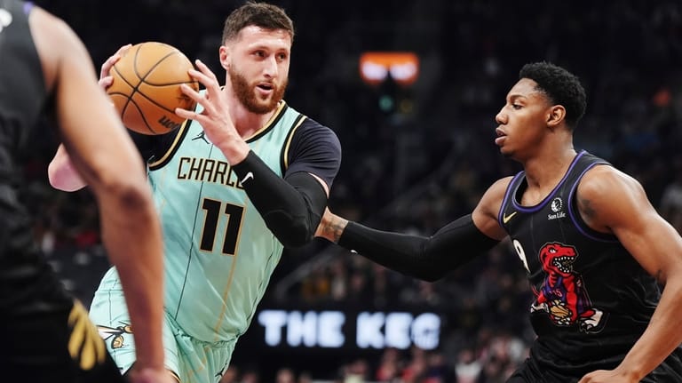 Mogbo becomes 1st NBA rookie with a triple-double this season, helps Raptors beat Hornets