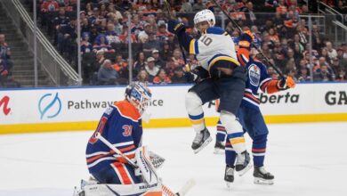 Oilers close in on playoff spot with 4-3 victory over the Blues