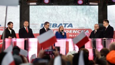 Poland’s divisions on display as presidential candidates bicker in a live TV debate