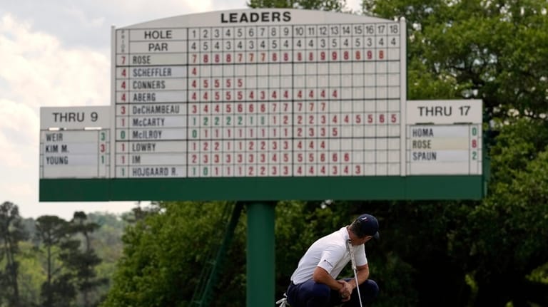 Key hole at the Masters: The par-4 18th plays tough and breaks some hearts late